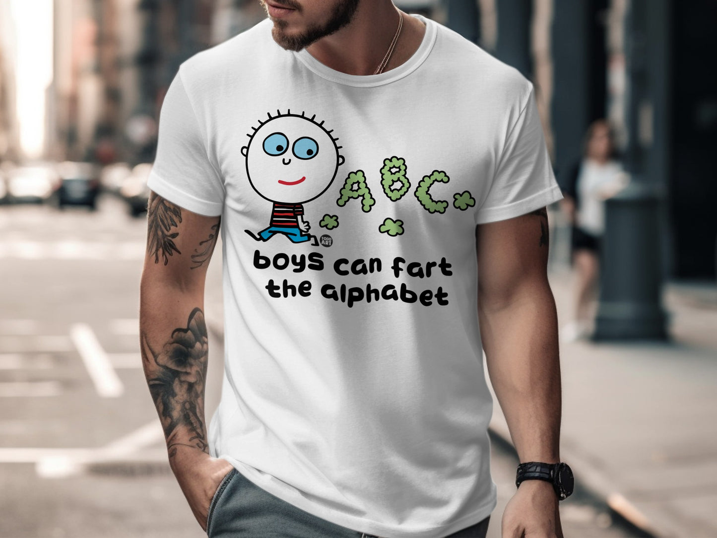 Boys Can Fart The Alphabet Graphic T-Shirt