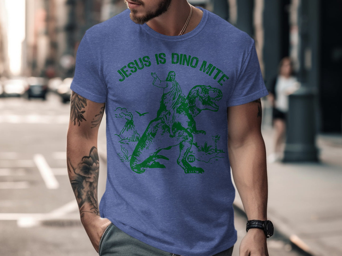 Jesus Is Dino Mite Funny Dinosaur Graphic T-shirt product
