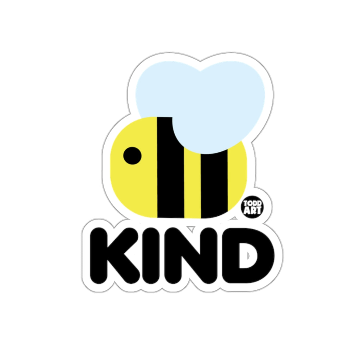 Cute Bee Kind Sticker with Whimsical Design