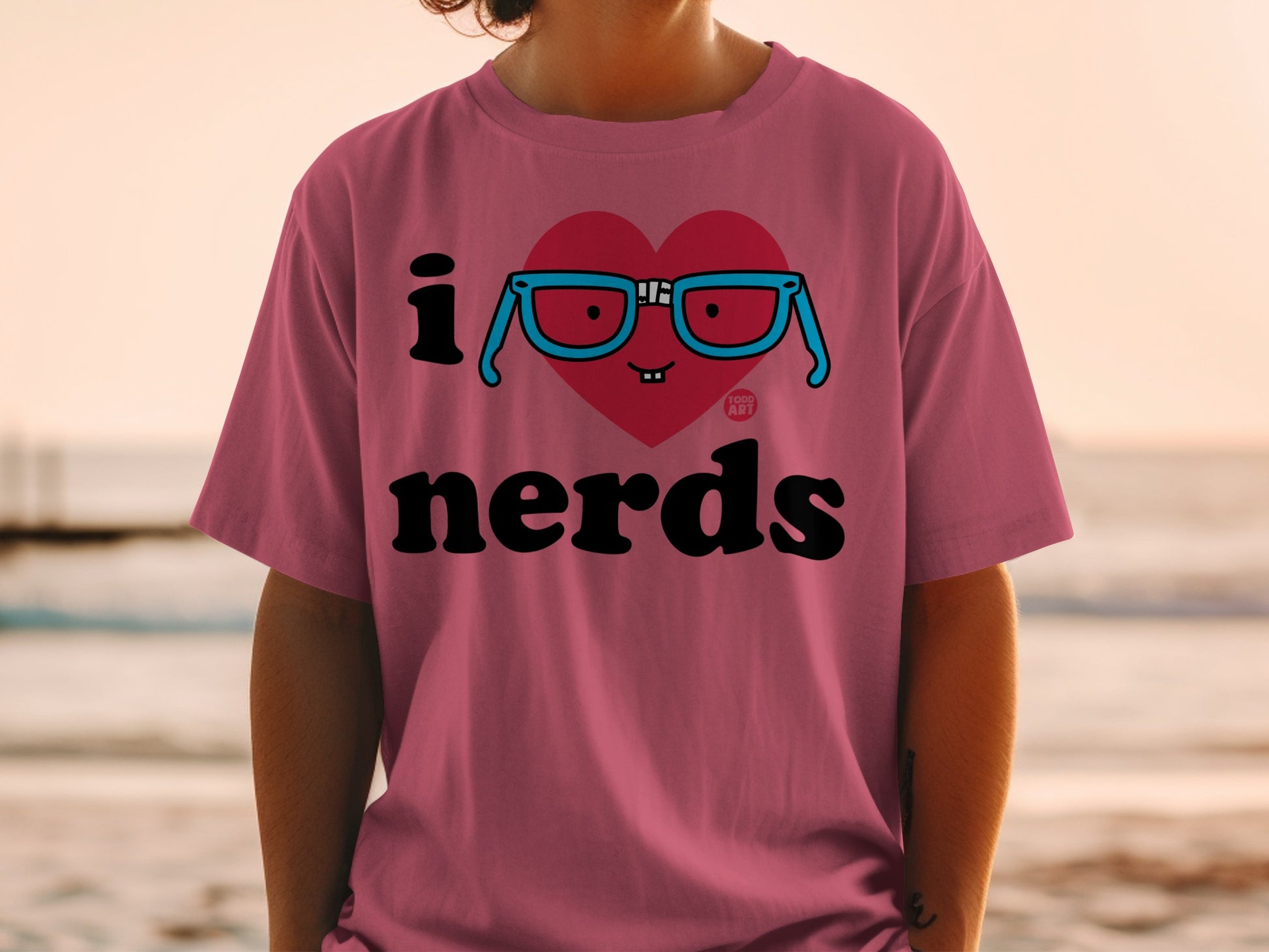 I Heart Nerds Fun Graphic Tee for Proud Nerds