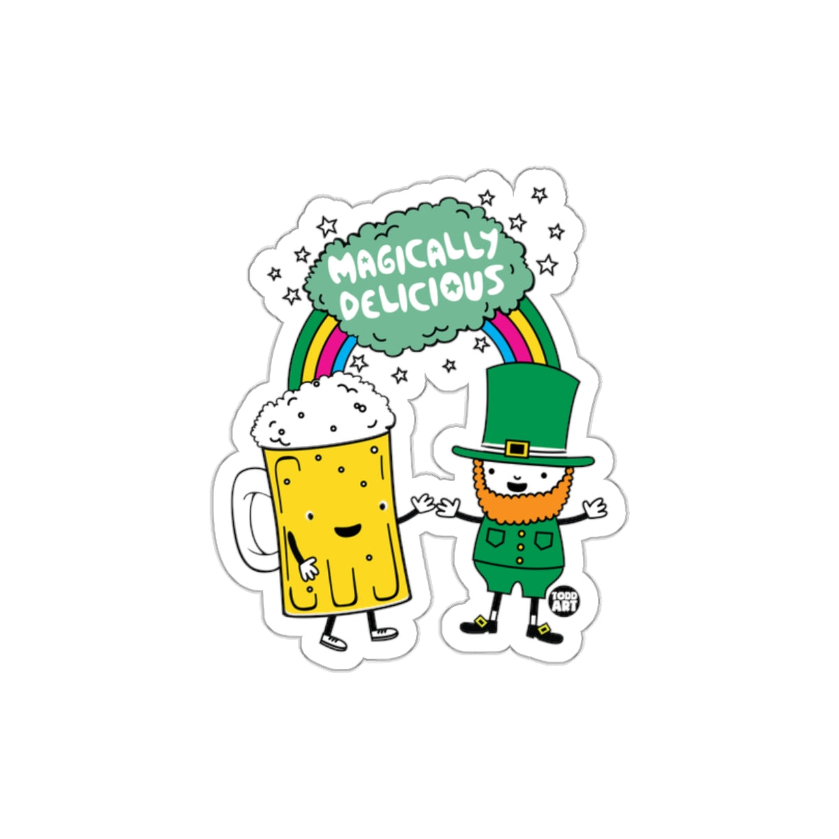 Magically Delicious Sticker with Rainbow Characters