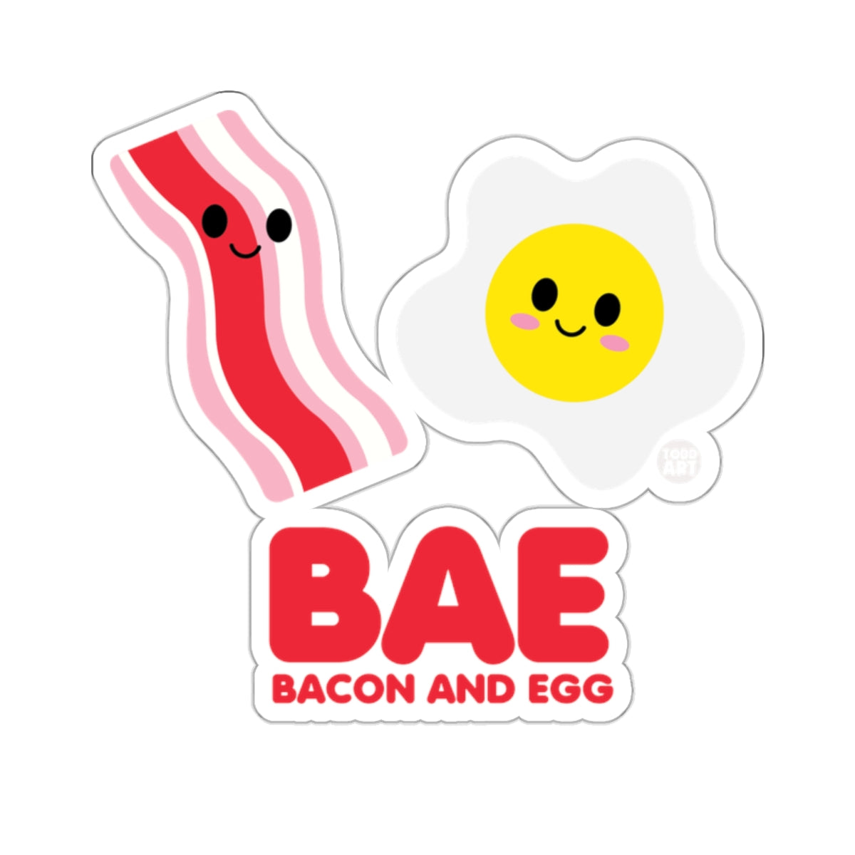 BAE Bacon and Egg Cute Cartoon Sticker Decal