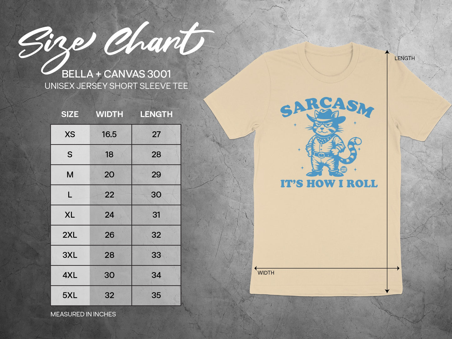 Beige Unisex Tee Sarcasm It's How I Roll Shirt product type