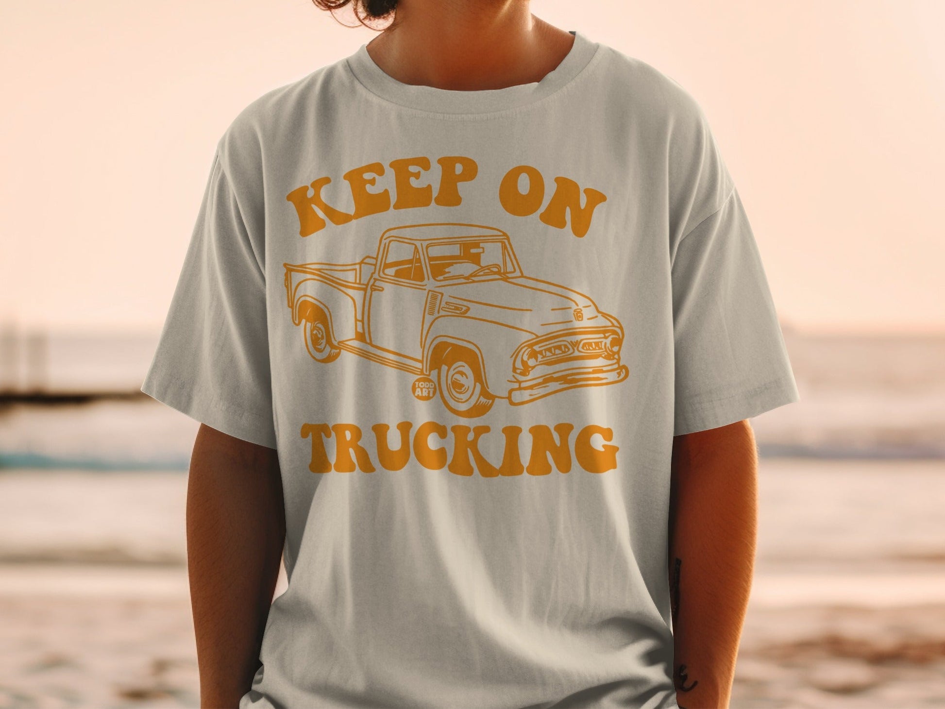 Keep On Trucking Vintage Truck Graphic T-shirt