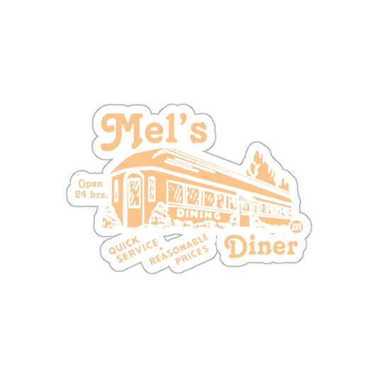 Mels Open 24 Hours Diner Quick Service Illustration Stickers