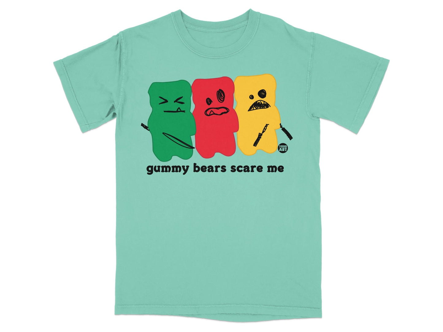 Gummy Bears Scare Me Graphic Humor Unisex T-Shirt