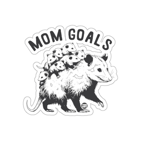 Mom Goals Opossum with Babies Todd Art Funny sticker