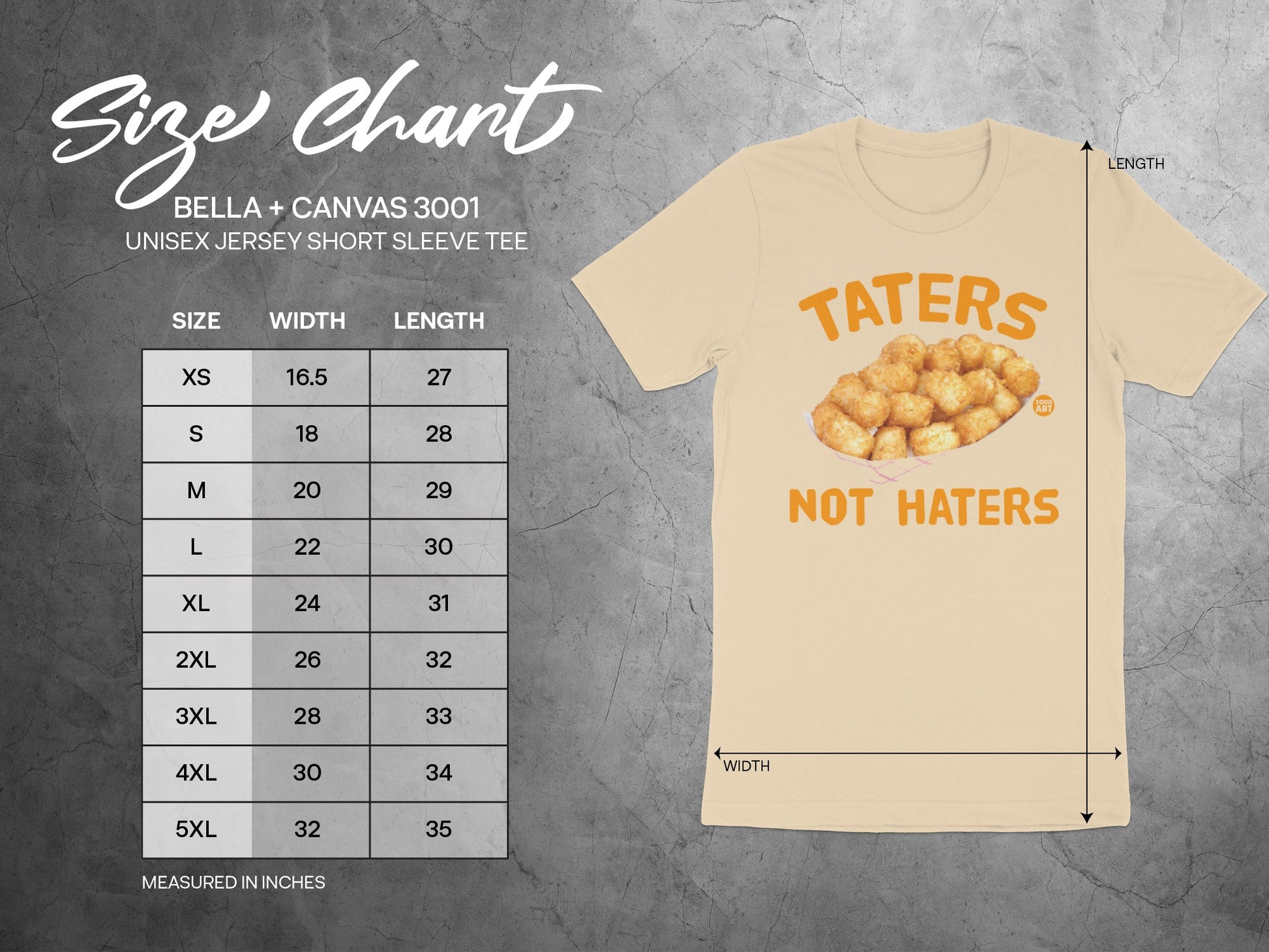 Taters Not Haters Unisex Short Sleeve Tee product