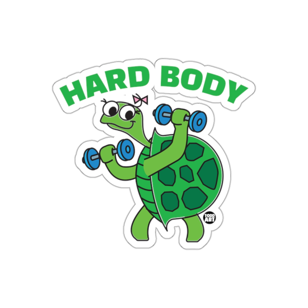 Hard Body Turtle Lifting Dumbbells Sticker Product