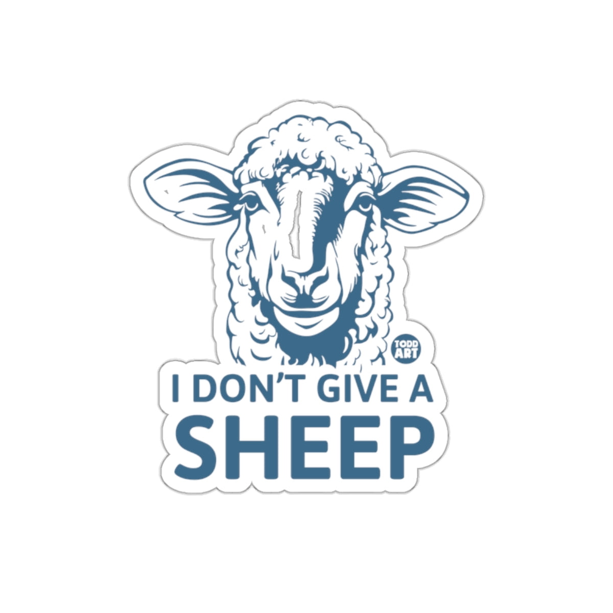 I Don't Give A Sheep Funny Sticker For All Ages
