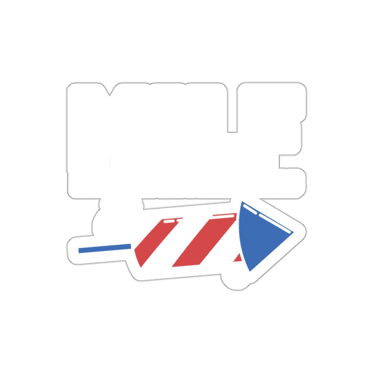 'Bright Barber Shop Pole Illustration Sticker'