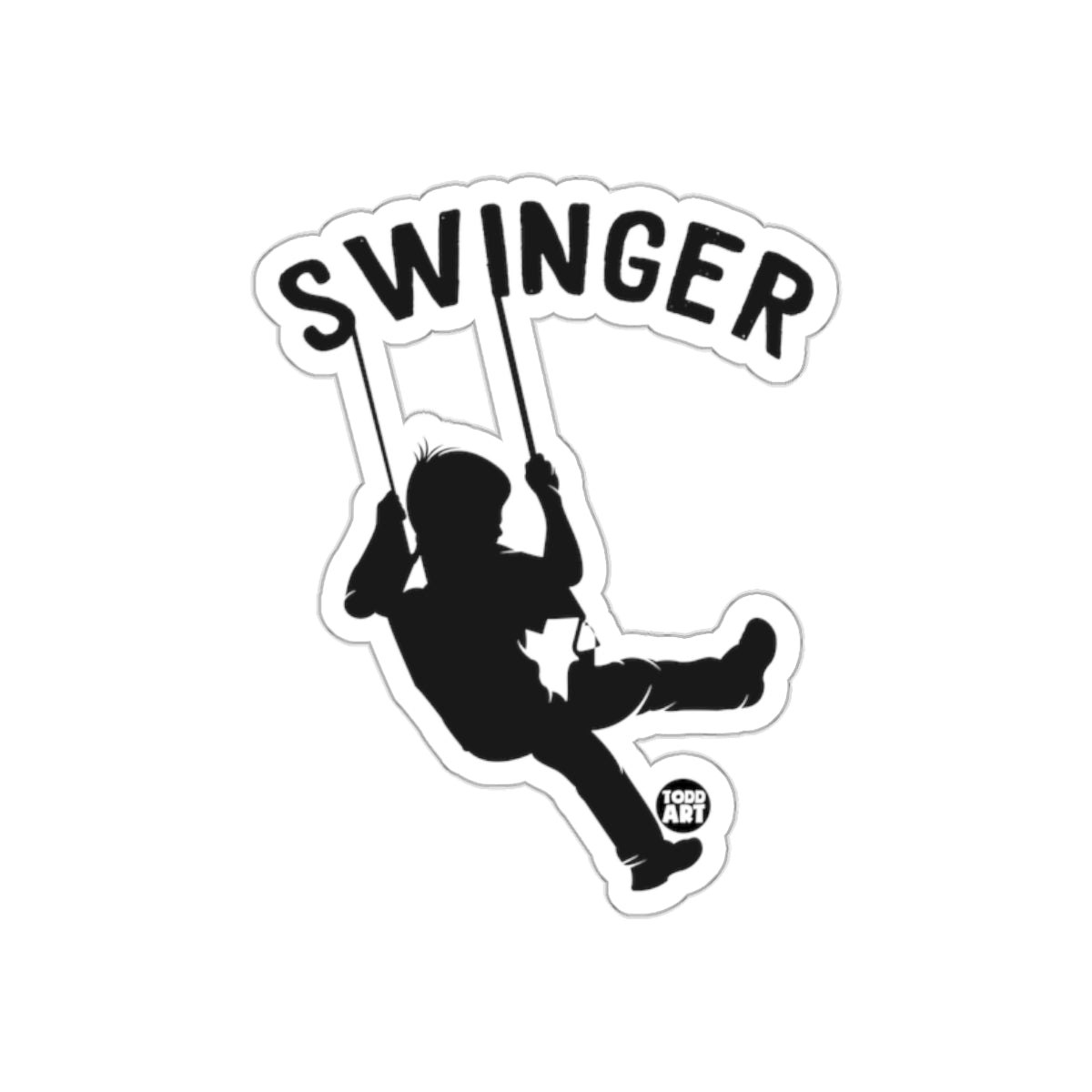 Swinger Silhouette Art Sticker by Todd Art
