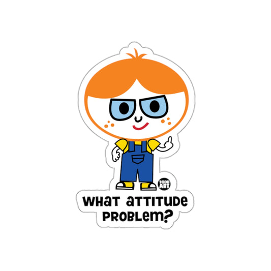 What Attitude Problem Todd Art Cartoon Boy Design Stickers