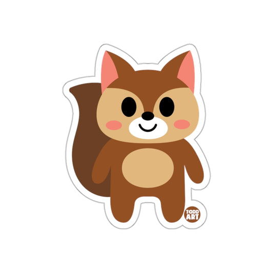Cute Cartoon Squirrel Design Kids Room Sticker