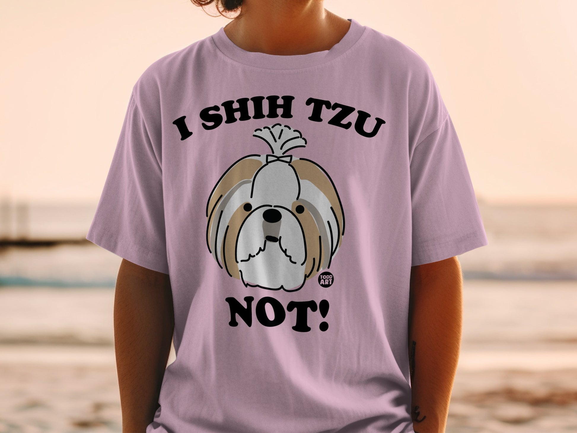 I Shih Tzu Not Cute Cartoon Dog Graphic Shirt