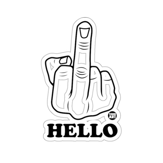 Middle Finger Hello Gesture Todd Art Design product type