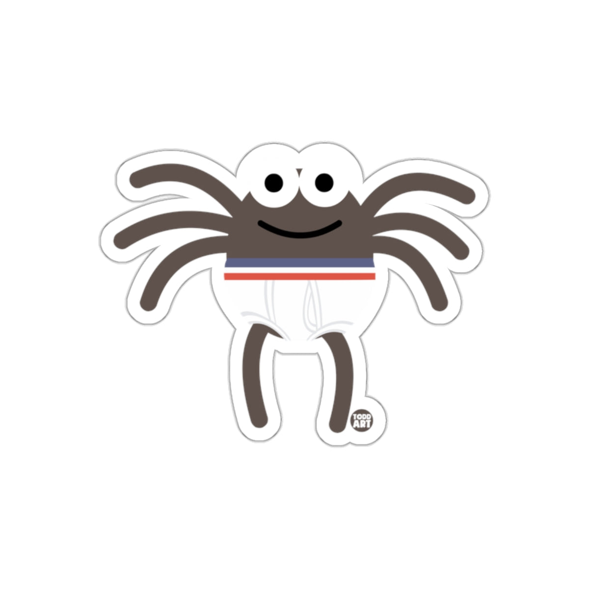 Smiling Spider Character Sticker for Kids and Adults