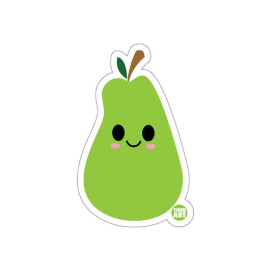 Cute Happy Pear Character Sticker for Fun Decoration