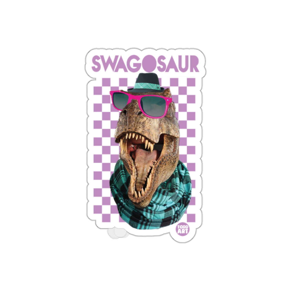 Swagosaur Dinosaur Sticker for Cool Kids