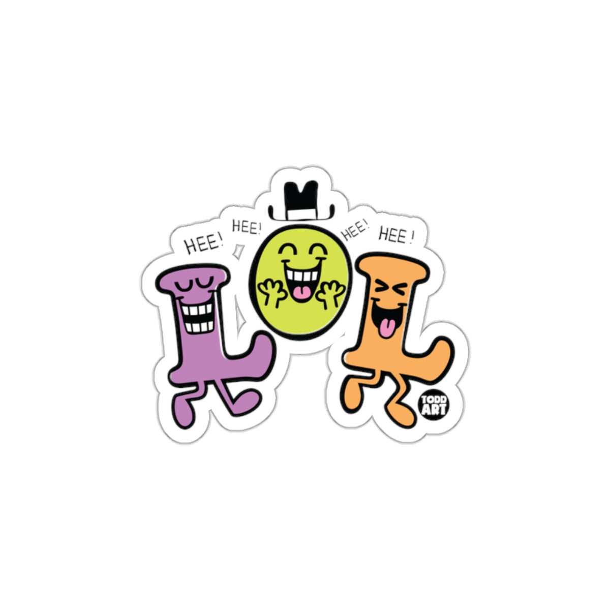 LOL Characters Hee Hee Hee Funny Sticker Design