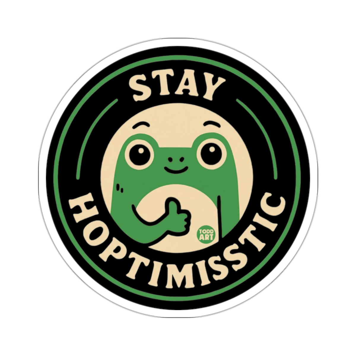 Stay Hoptimisstic Cute Frog Character Design product type