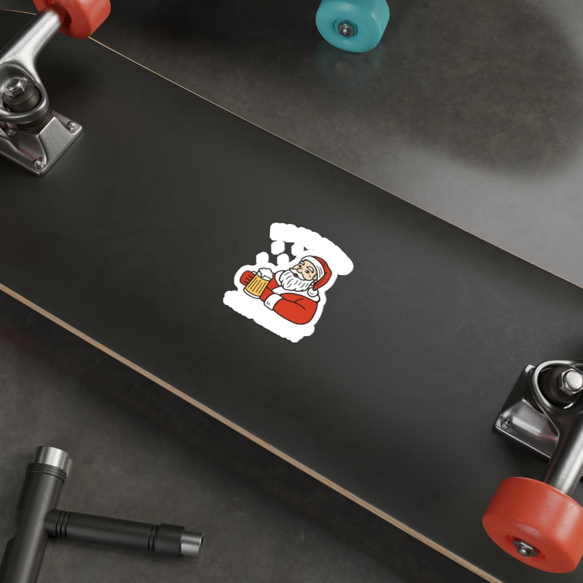Santa Claus Sticker Beer Mug Christmas Skateboard Sticker