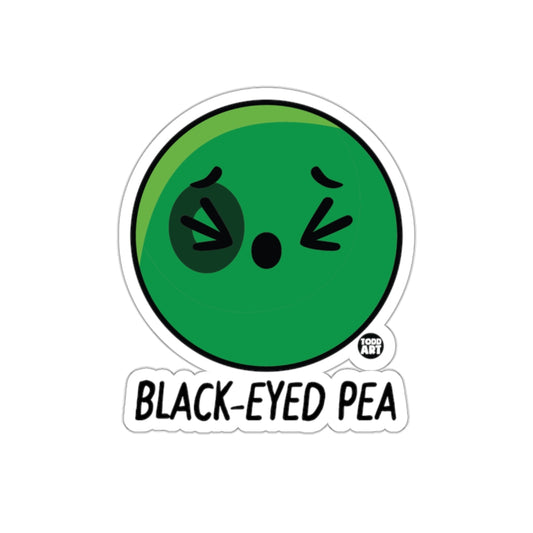 Black-Eyed Pea Sticker with Adorable Green Design