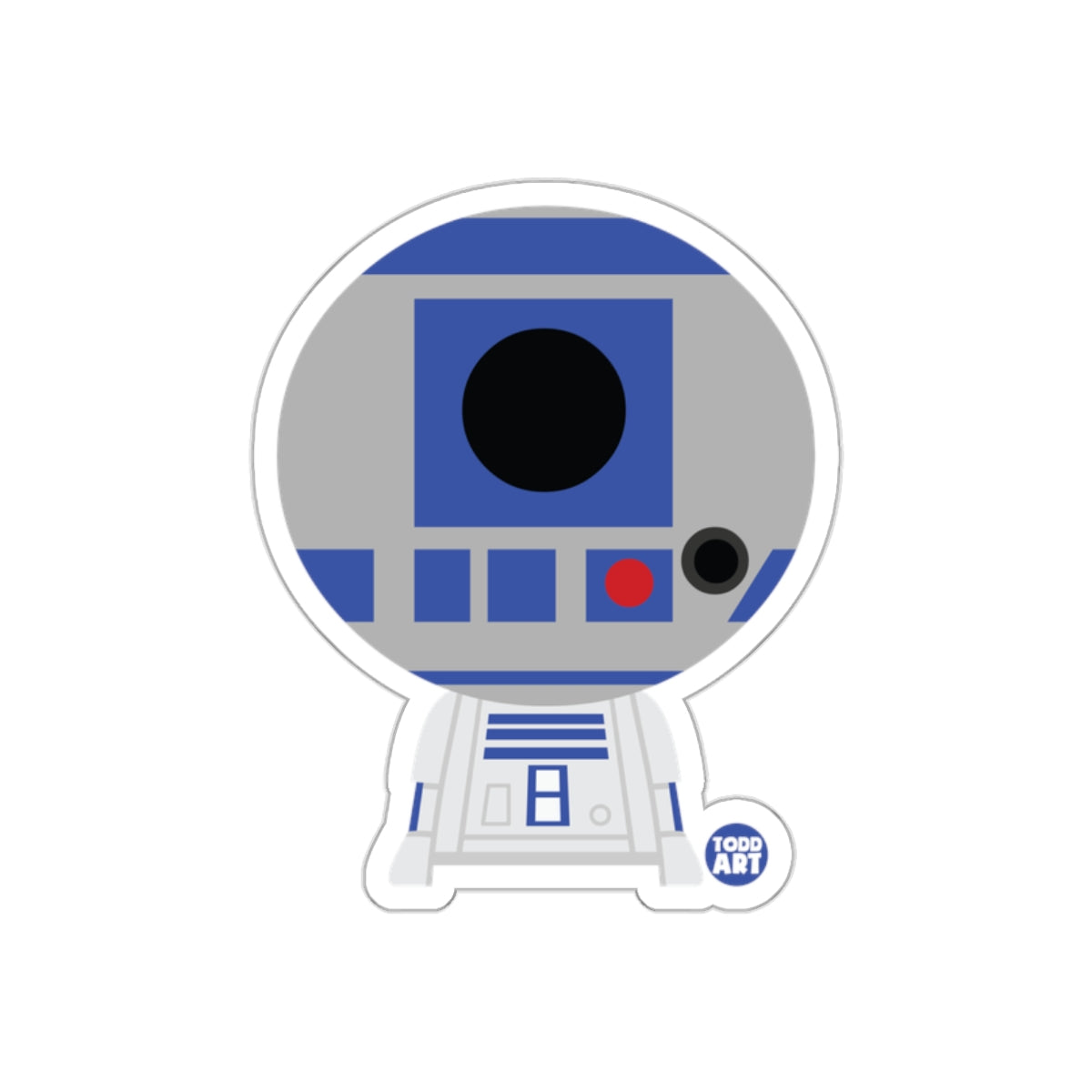 Cute Robot Design Todd Art Sticker for Kids and Adults