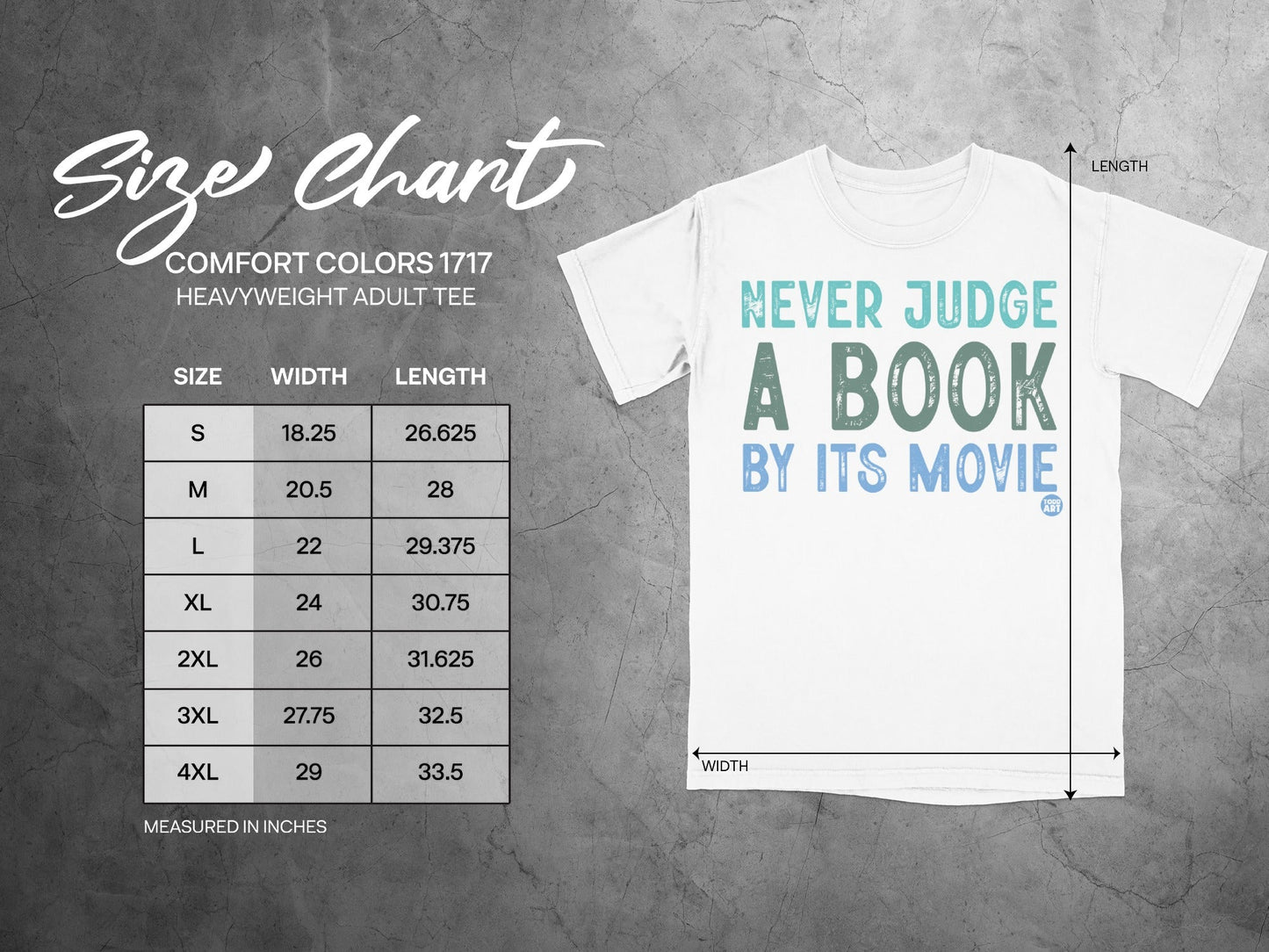 Never Judge a Book by Its Movie Adult T-Shirt