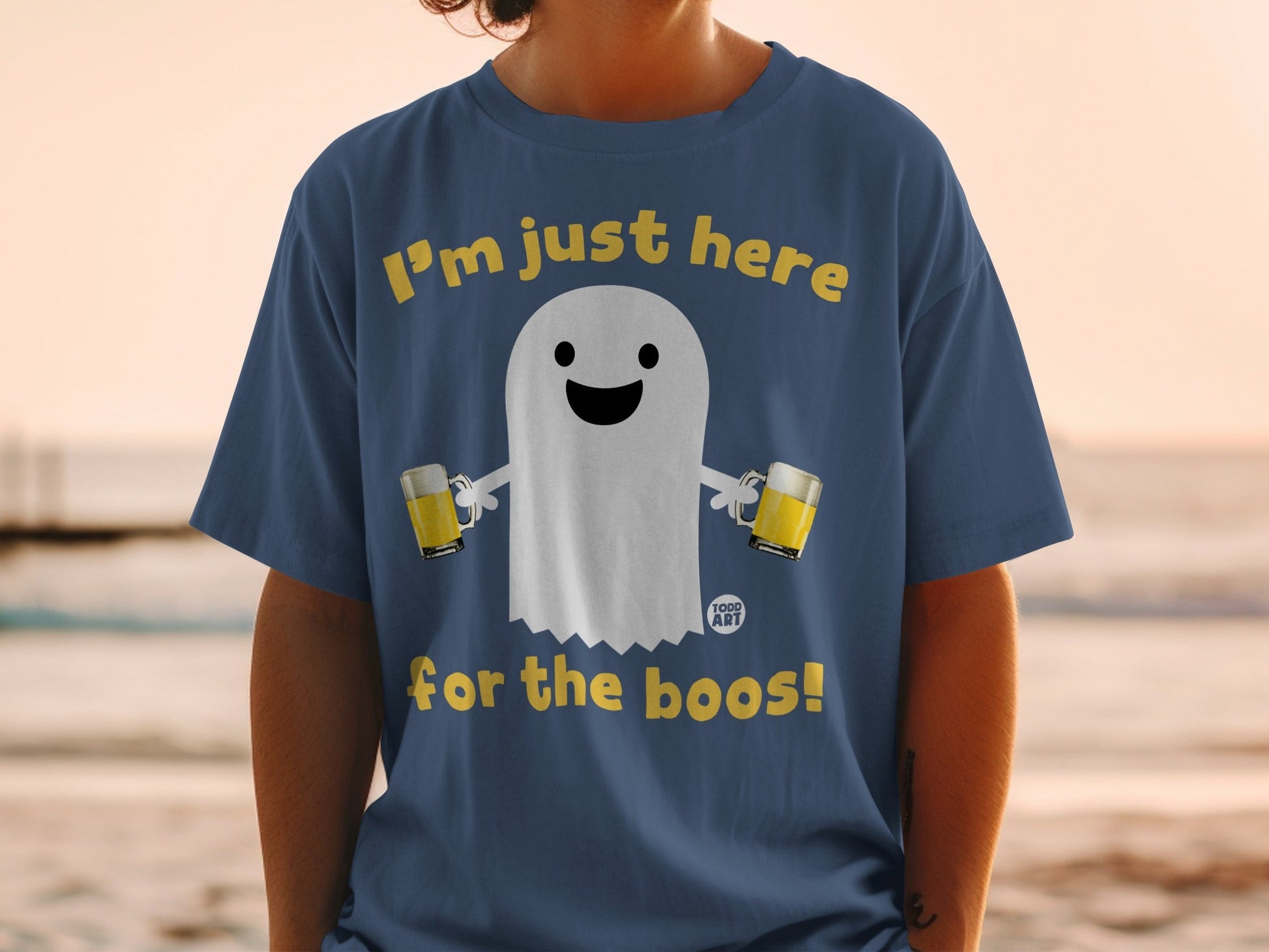 I'm Just Here For The Boos Ghost Graphic T-shirt