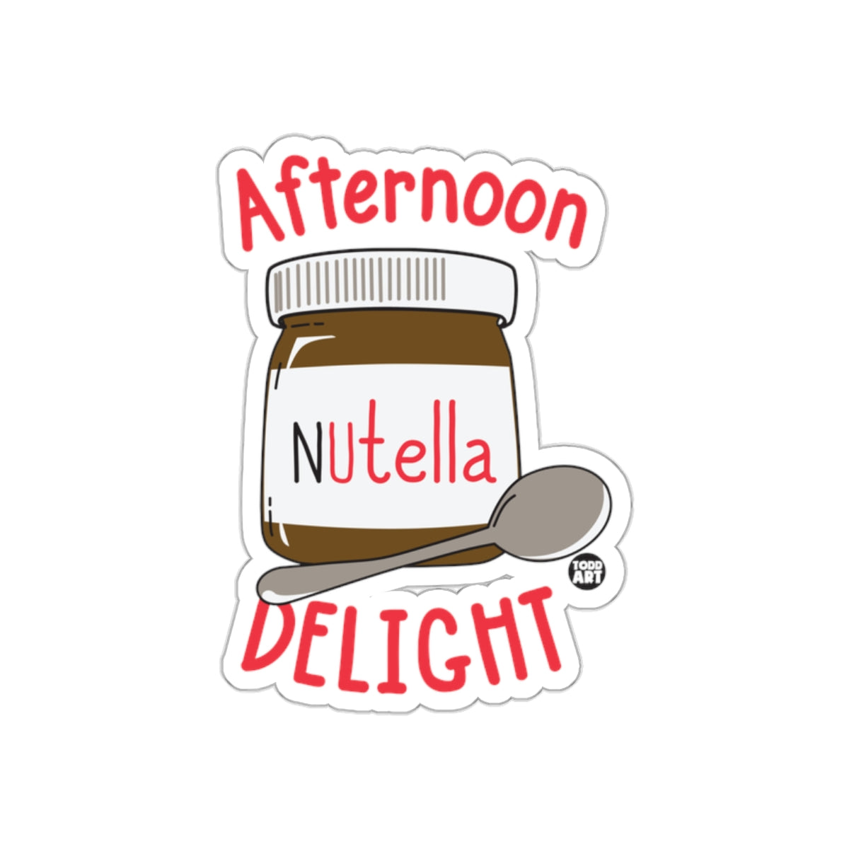 Afternoon Delight Nutella Sticker for Sweet Moments