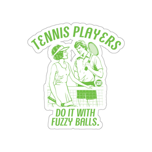 Tennis Players Do It With Fuzzy Balls Green sticker