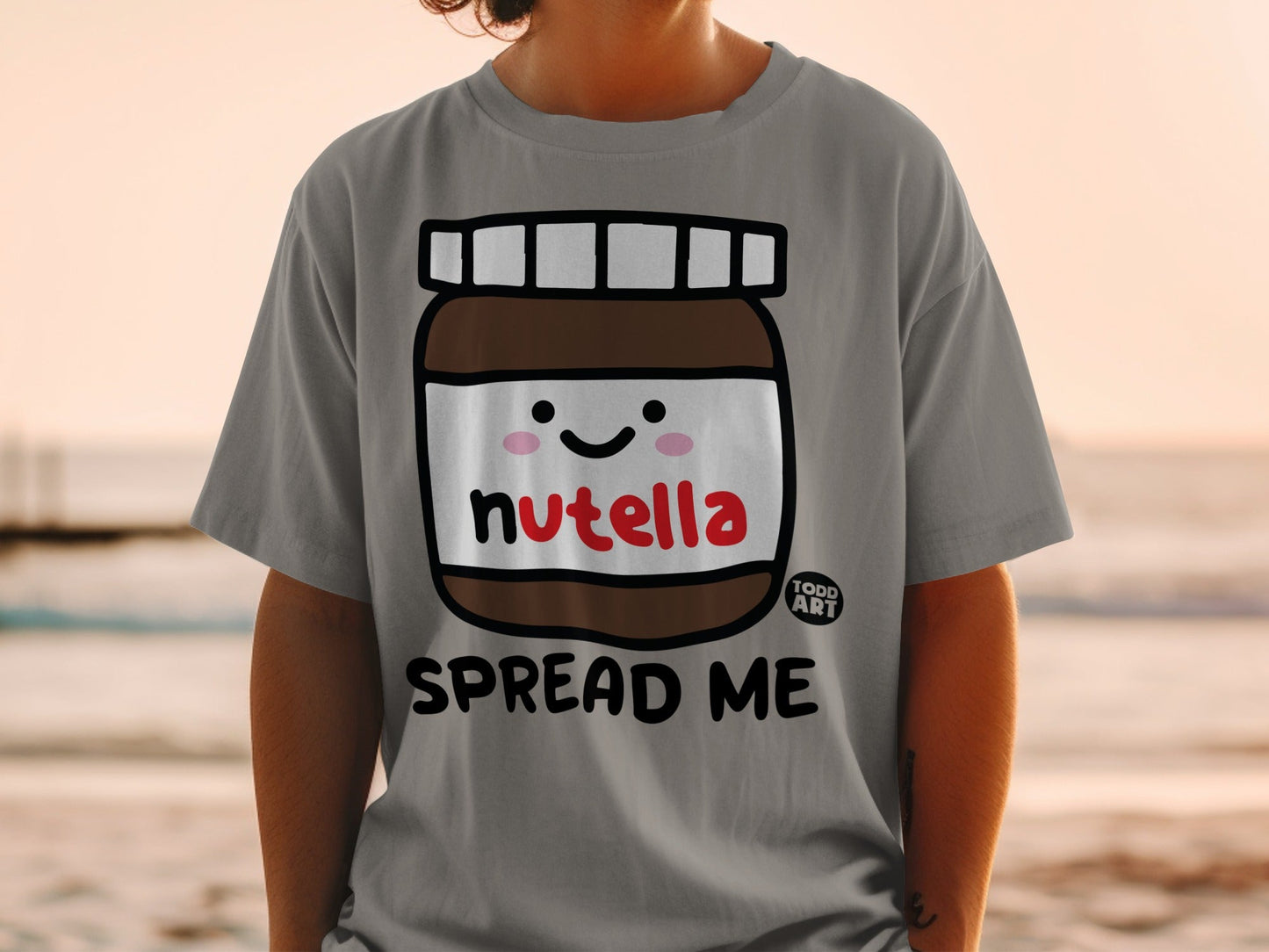 Cute Nutella 'Spread Me' Graphic T-Shirt for Fun Style