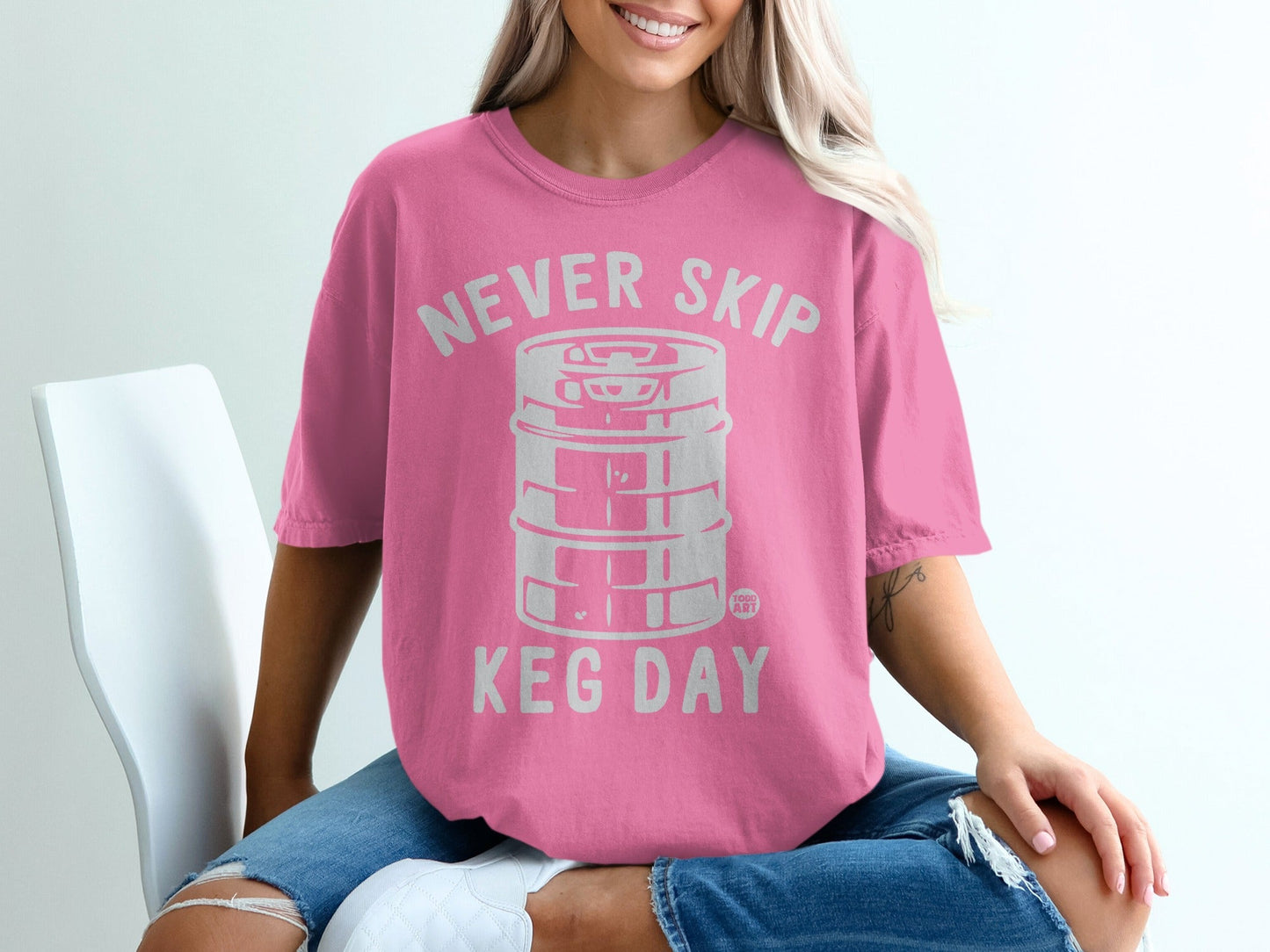 Never Skip Keg Day T-Shirt for Casual Wear