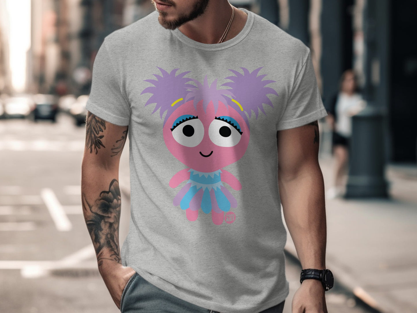 Cute Cartoon Character Graphic T-Shirt for Adults