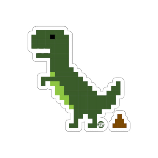 Fun Pixelated Dinosaur with Surprise Sticker