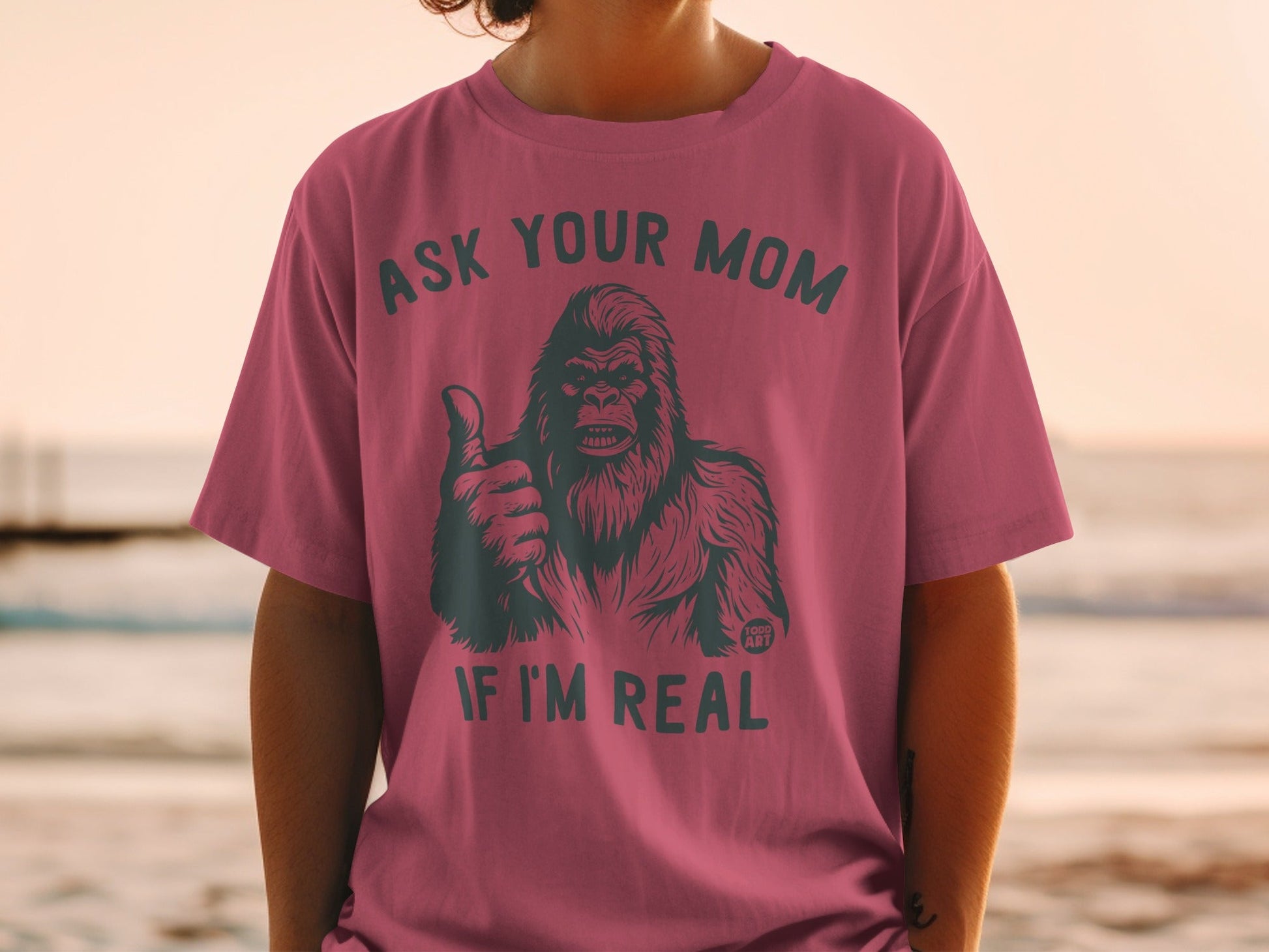 Ask Your Mom If I'm Real Bigfoot Graphic T-shirt