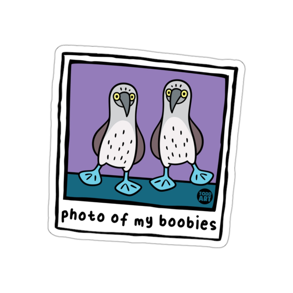 Photo Of My Boobies Birds Funny Todd Art Style Stickers