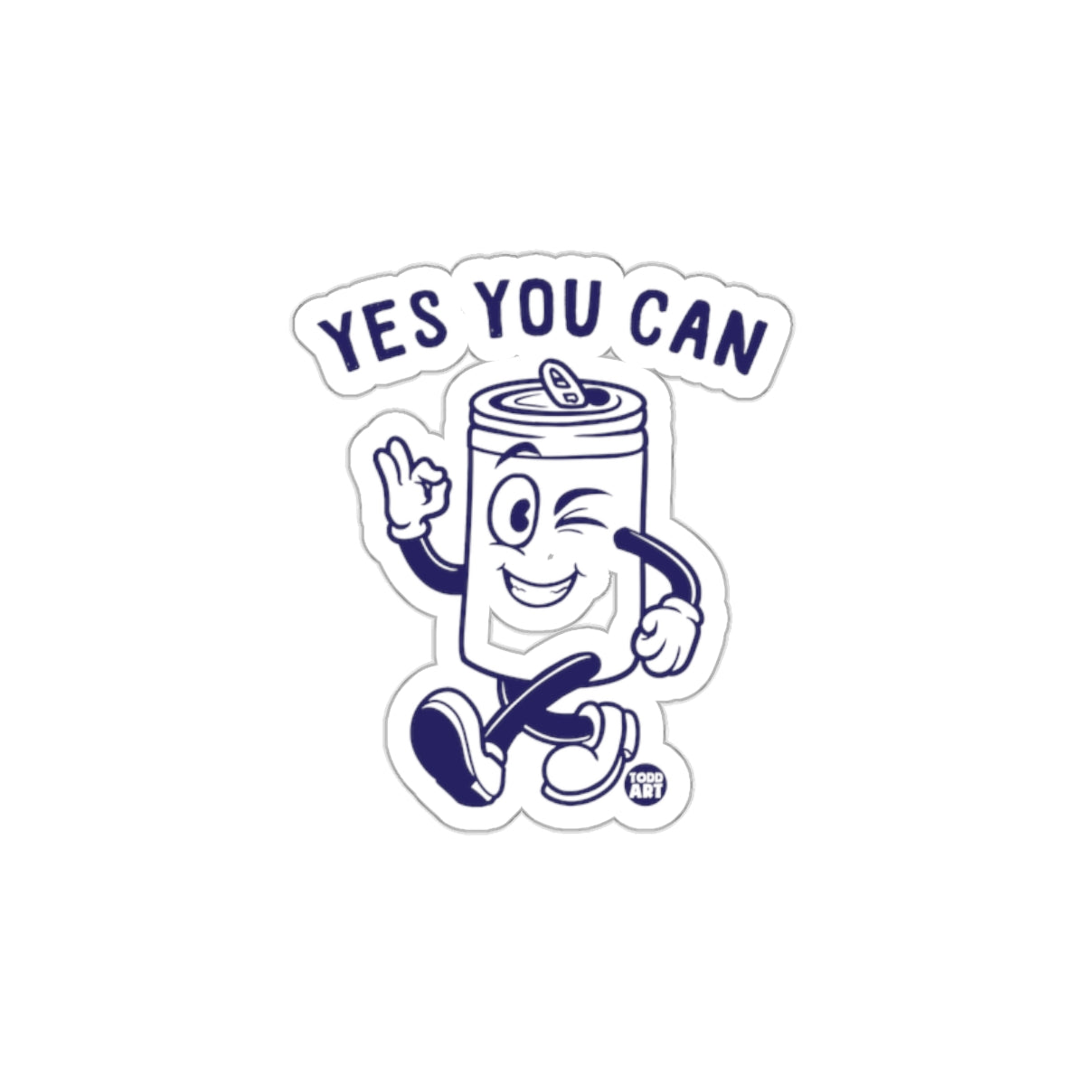 Yes You Can Motivational Graphic Sticker