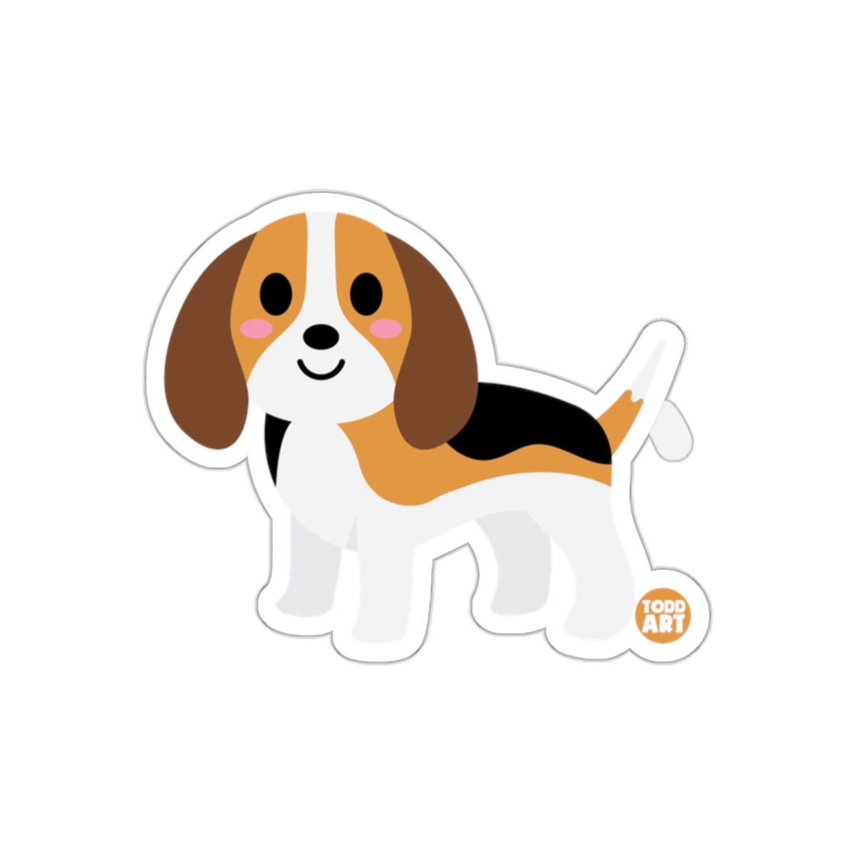 Cute Beagle Illustration Dog Sticker Fun Artwork Product