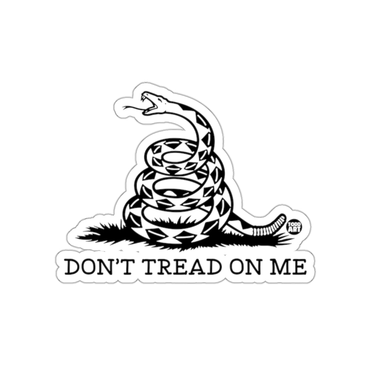 Don't Tread On Me Snake Emblem Image Premium sticker