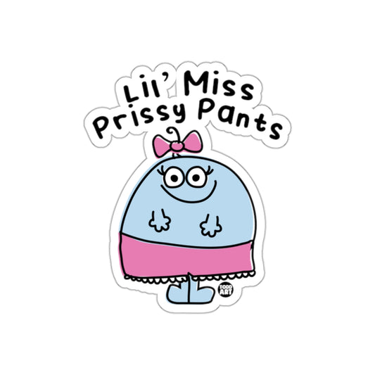 Lil Miss Prissy Pants Cartoon Character Sticker