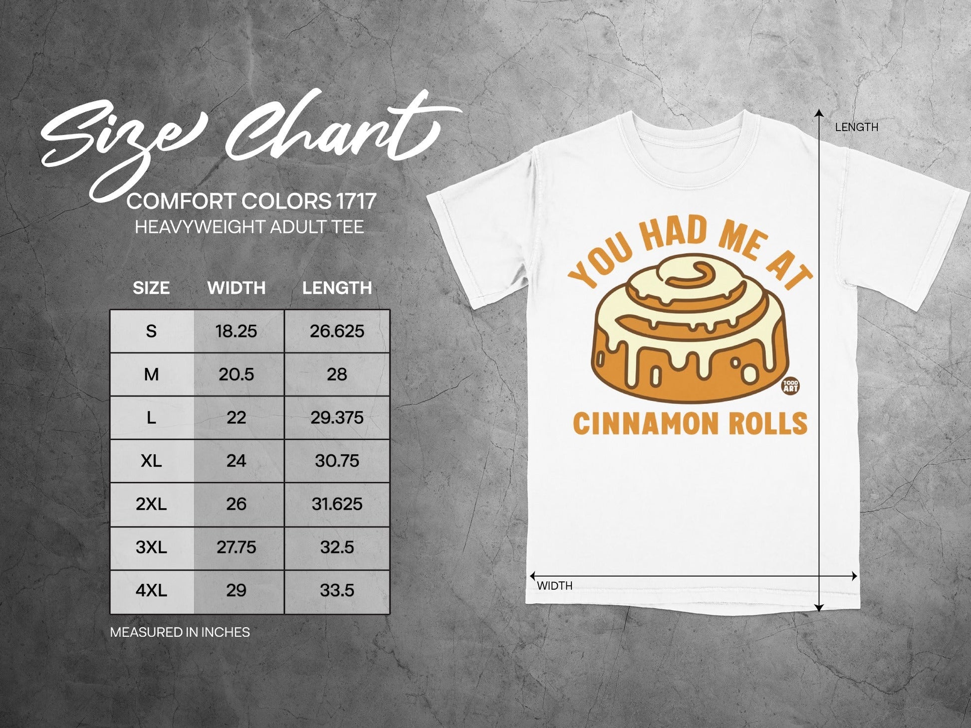 You Had Me At Cinnamon Rolls Heavyweight Adult Tee