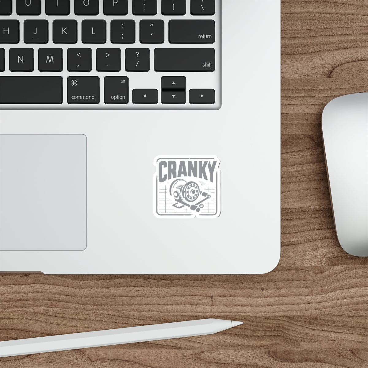 Cranky Todd Art Fishing Reel Design Unique Stickers