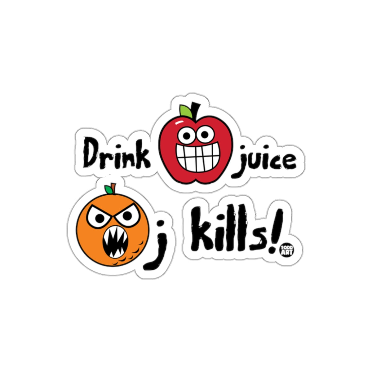 Drink Juice O J Kills Art Sticker for Fun Decor