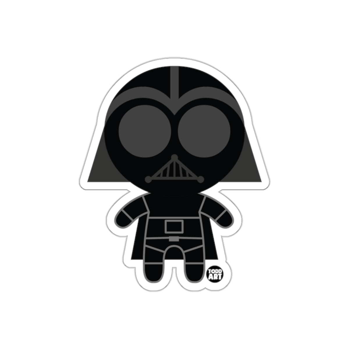 Chibi Darth Vader Illustration Vinyl Sticker Decal