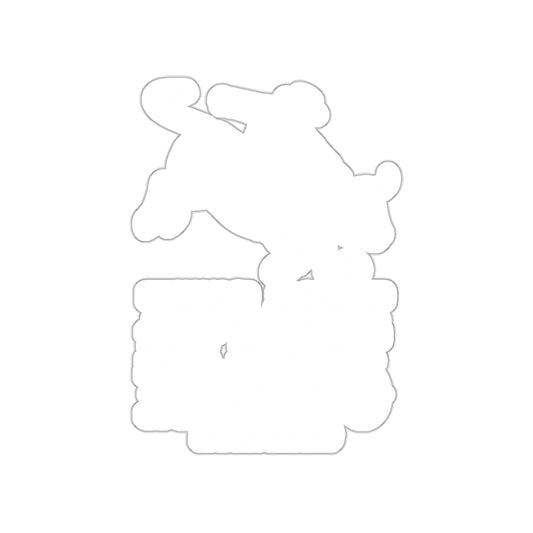 Fun Decorative Motorcycle Bear Shape Party Sign