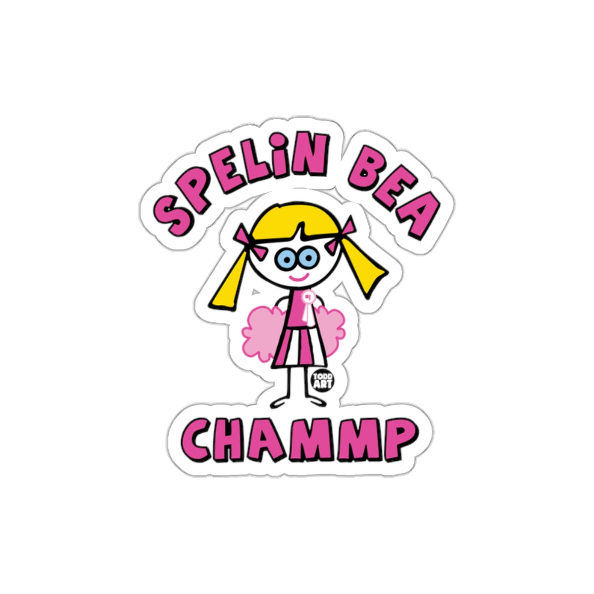 Spelin Bea Chammp Sticker for Kids and Students