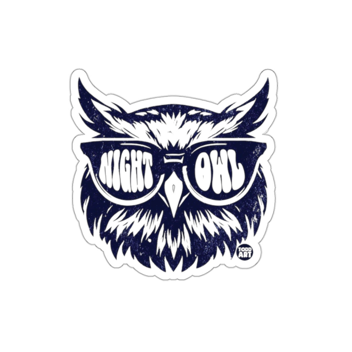 Night Owl Wearing Sunglasses Decorative Art Stickers