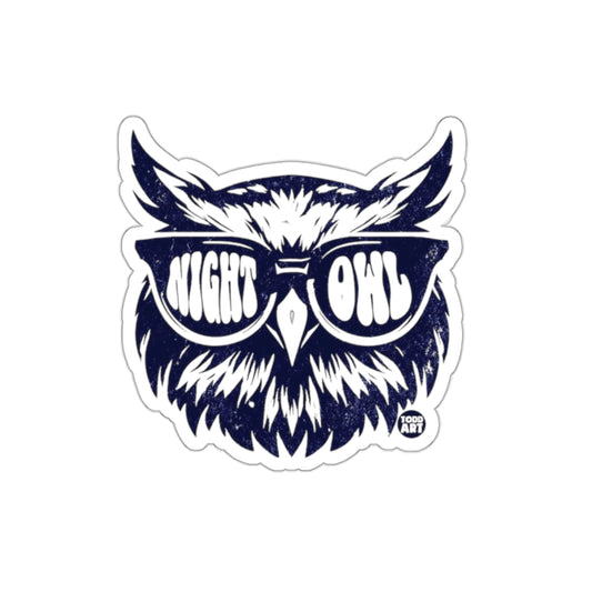 Night Owl Wearing Sunglasses Decorative Art Stickers